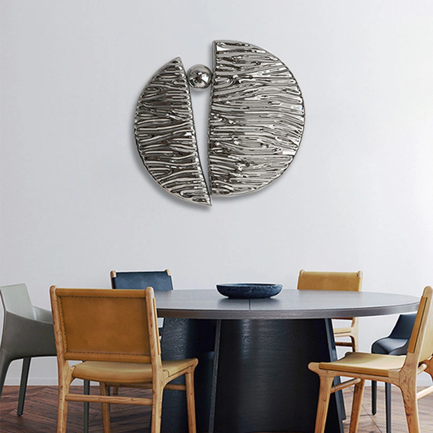 Custom Contemporary Geometric Metal Wall Art Sculpture for Dining Room