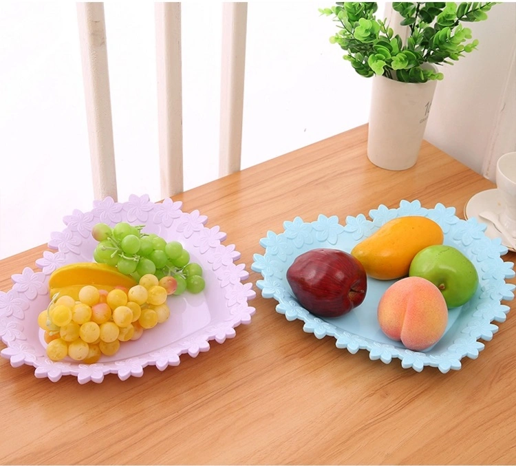 Fashion Design Heart-Shaped Plastic Fruit Plate