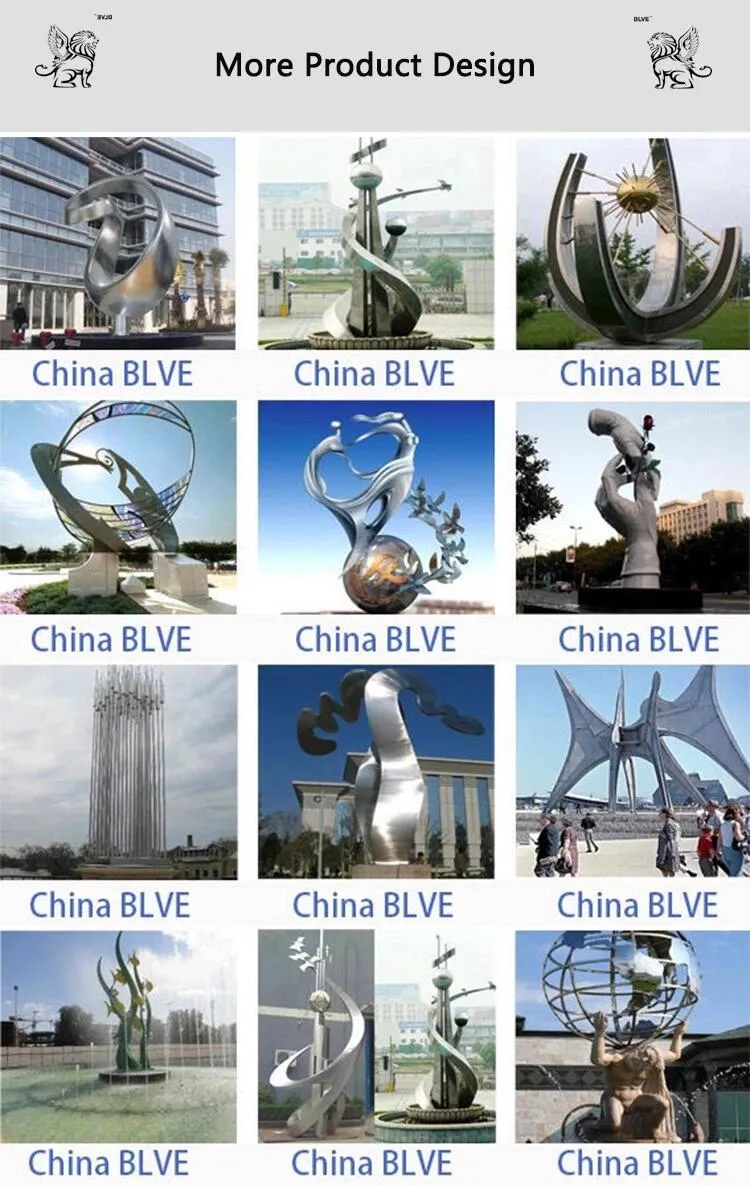 Blve Large Abstract Metal Modern Art Famous Stainless Steel Balloon Dog Sculpture for Outdoor