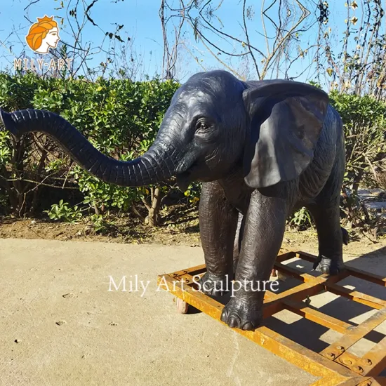 정원 동물원 장식 대형 실물 크기 금속 공예 황동 구리 동상 동물 청동 코끼리 조각 판매